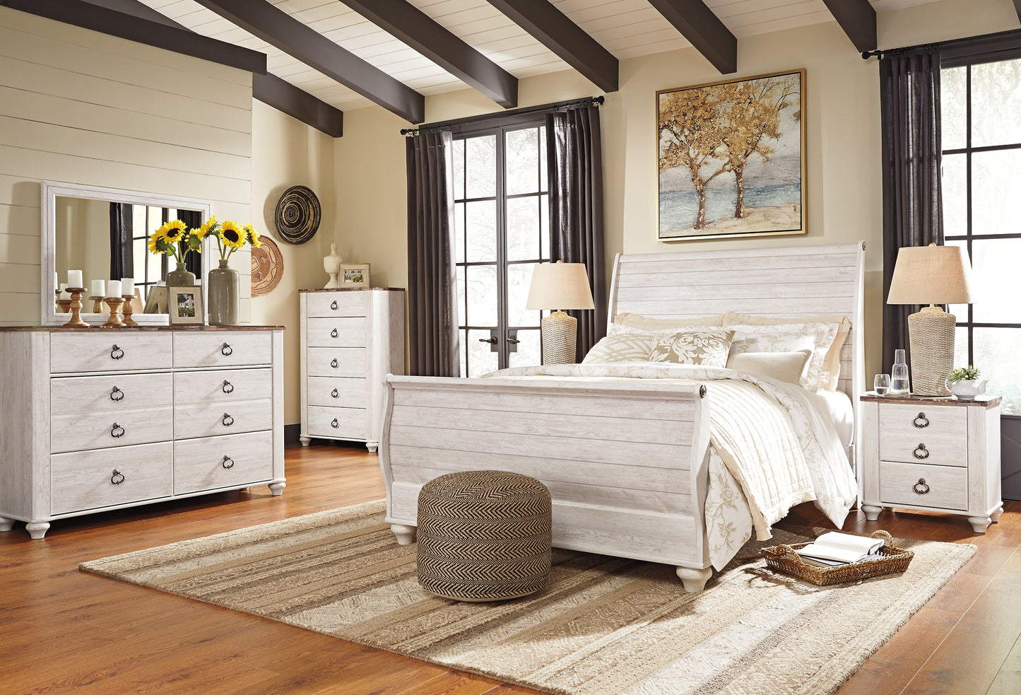 Willowton  Sleigh Bed