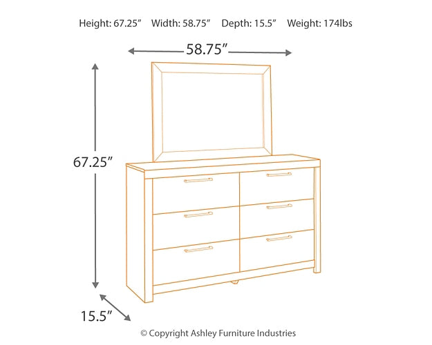 Derekson Dresser and Mirror