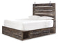 Drystan King Panel Bed with Mirrored Dresser, Chest and 2 Nightstands