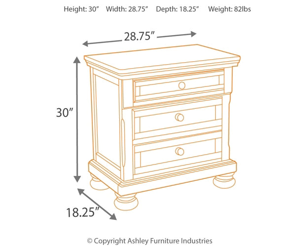 Porter King Panel Bed with Mirrored Dresser, Chest and 2 Nightstands