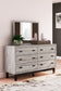 Vessalli Queen Panel Bed with Mirrored Dresser and Chest