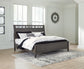 Montillan Queen Panel Bed with Mirrored Dresser and 2 Nightstands