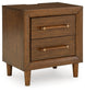 Lyncott California King Upholstered Bed with Mirrored Dresser and Nightstand