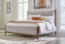 Load image into Gallery viewer, Lyncott King Upholstered Bed with Mirrored Dresser

