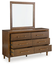 Load image into Gallery viewer, Lyncott Queen Upholstered Bed with Mirrored Dresser
