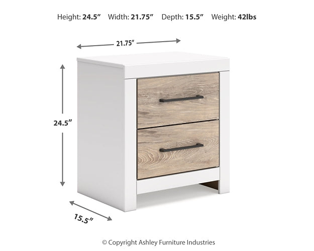 Charbitt Twin Panel Bed with Mirrored Dresser and 2 Nightstands