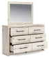 Lawroy Queen Panel Storage Bed with Mirrored Dresser