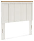 Linnocreek Full Panel Headboard with Mirrored Dresser and Chest