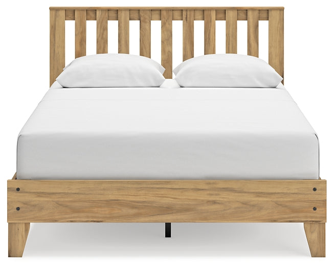 Bermacy Queen Platform Panel Bed with Dresser, Chest and Nightstand