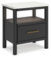 Cadmori Full Upholstered Bed with Mirrored Dresser, Chest and 2 Nightstands