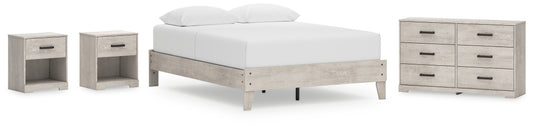 Shawburn Queen Platform Bed with Dresser and 2 Nightstands