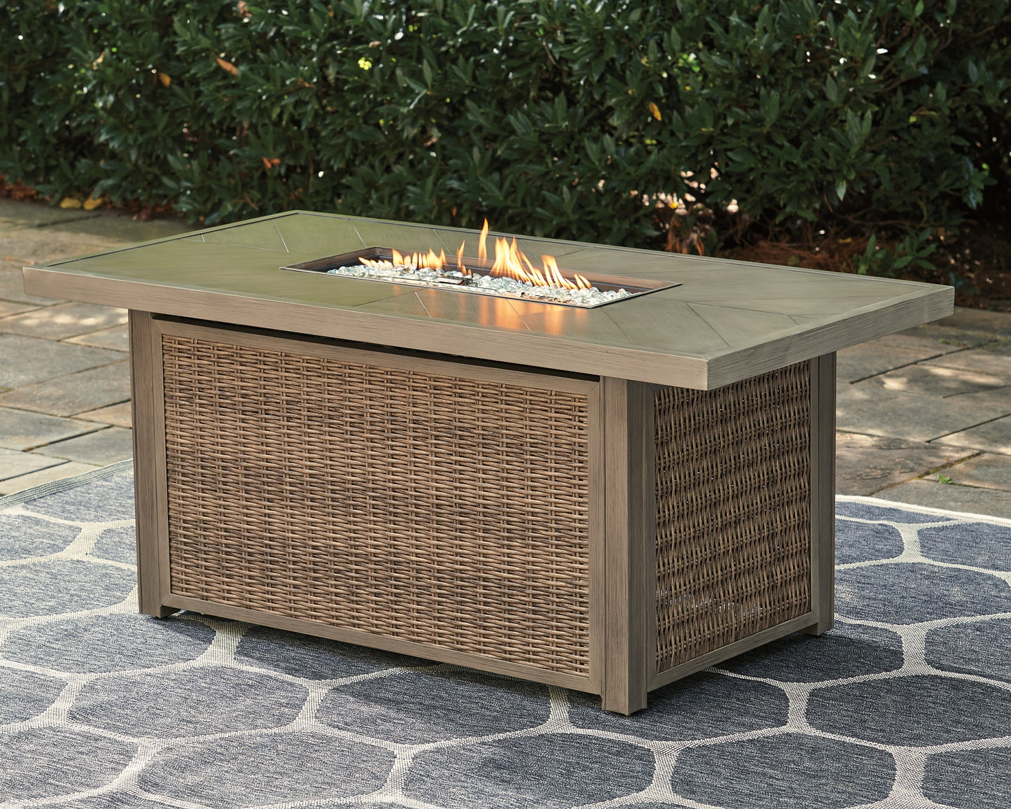 Beachcroft Rectangular Fire Pit Table