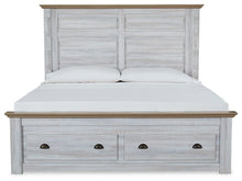 Load image into Gallery viewer, Haven Bay King Panel Storage Bed with Mirrored Dresser and Chest
